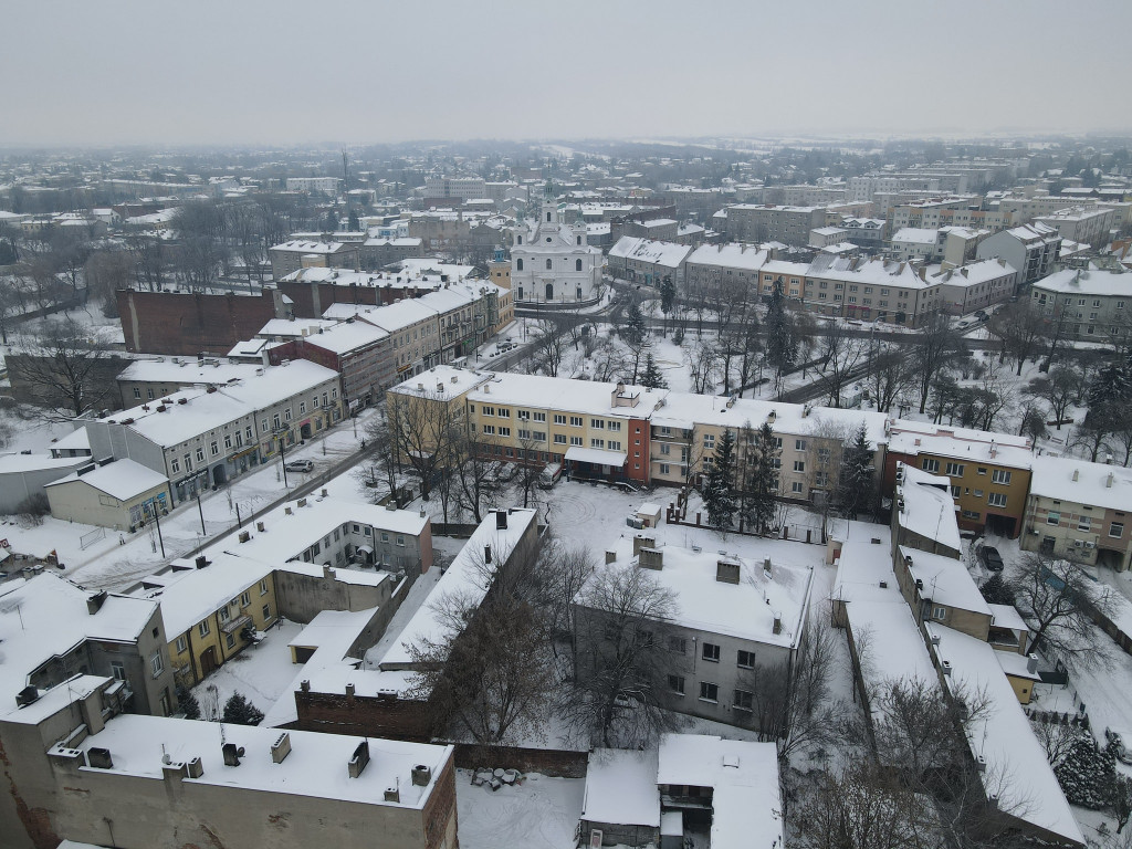 RADOMSKO z lotu ptaka - zobacz zimowe zdjęcia.