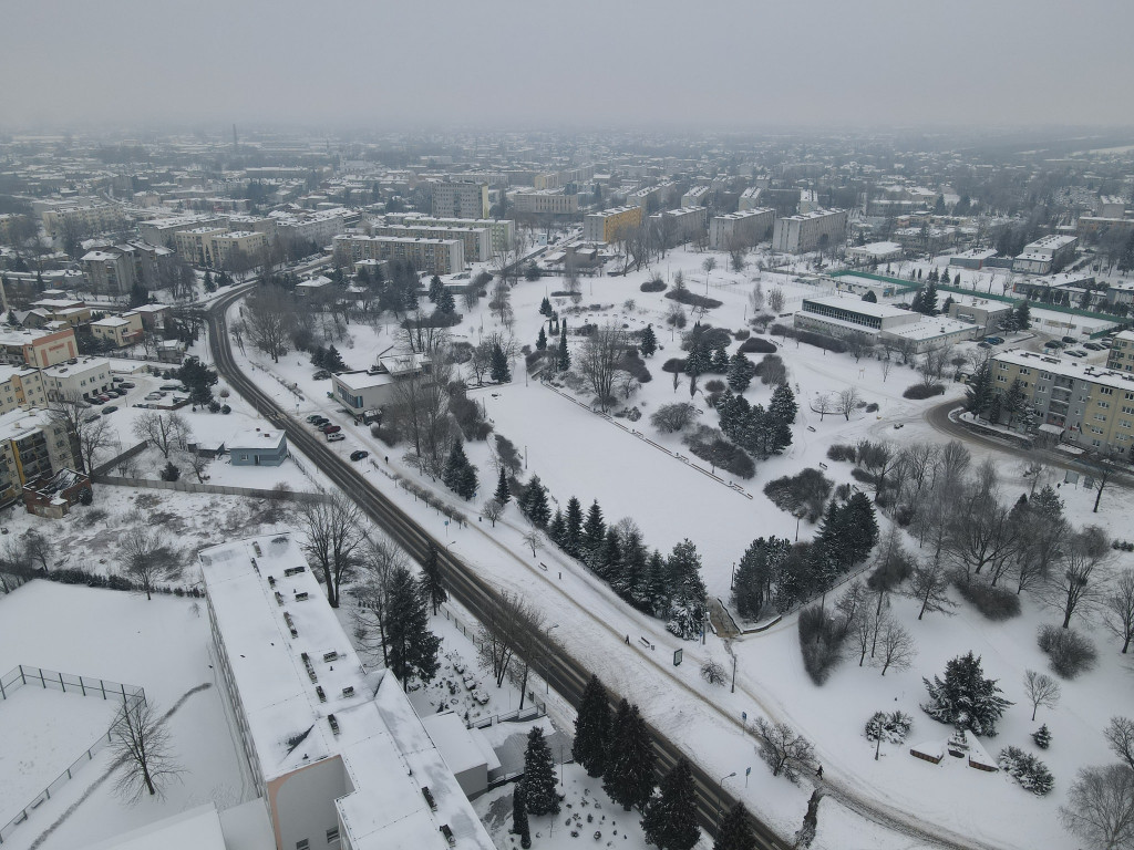 RADOMSKO z lotu ptaka - zobacz zimowe zdjęcia.