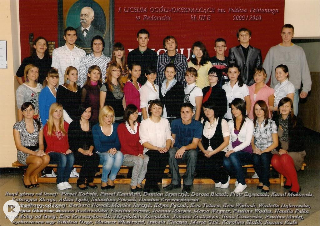 I Liceum Ogólnokształcące w Radomsku NASZA KLASA