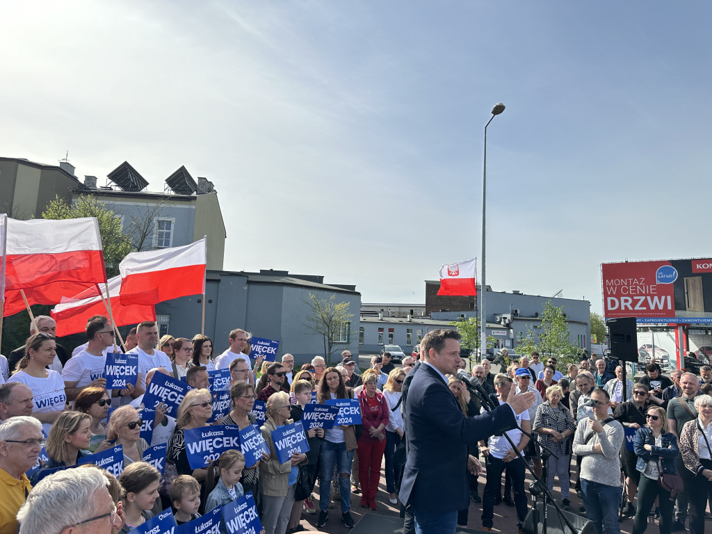 Prezydent Warszawy Rafał Trzaskowski w Radomsku