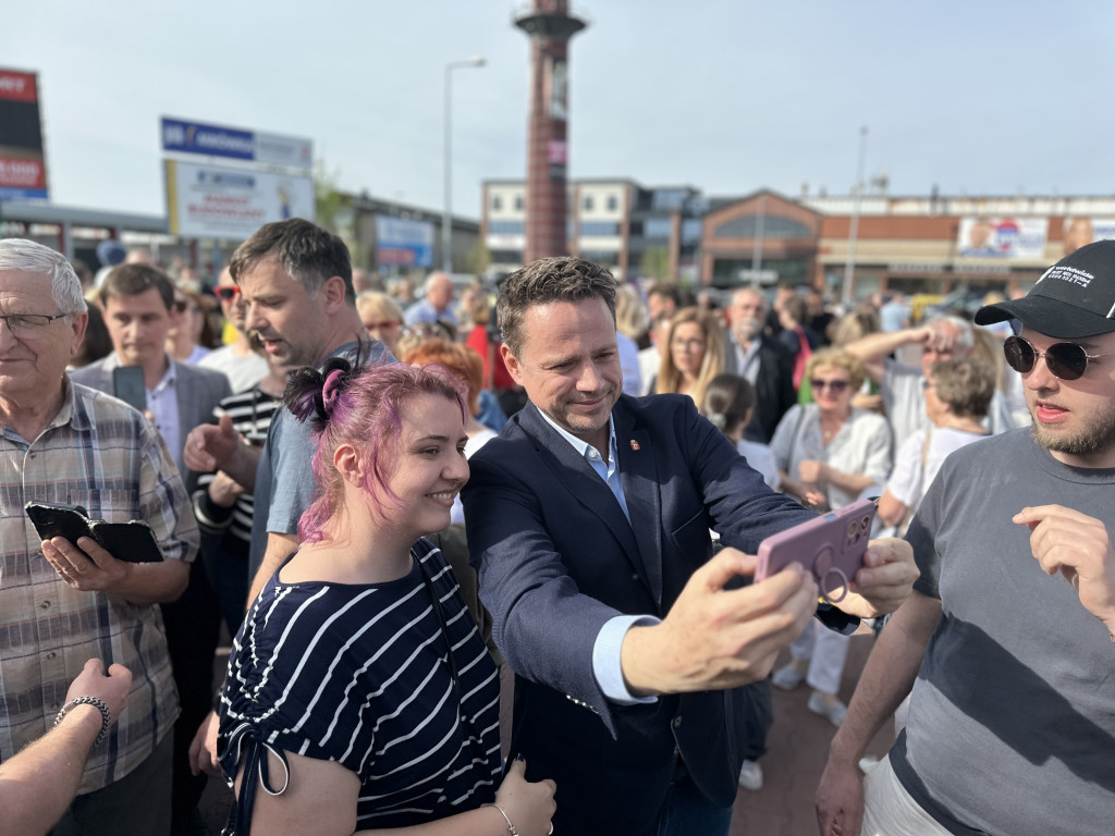 Prezydent Warszawy Rafał Trzaskowski w Radomsku