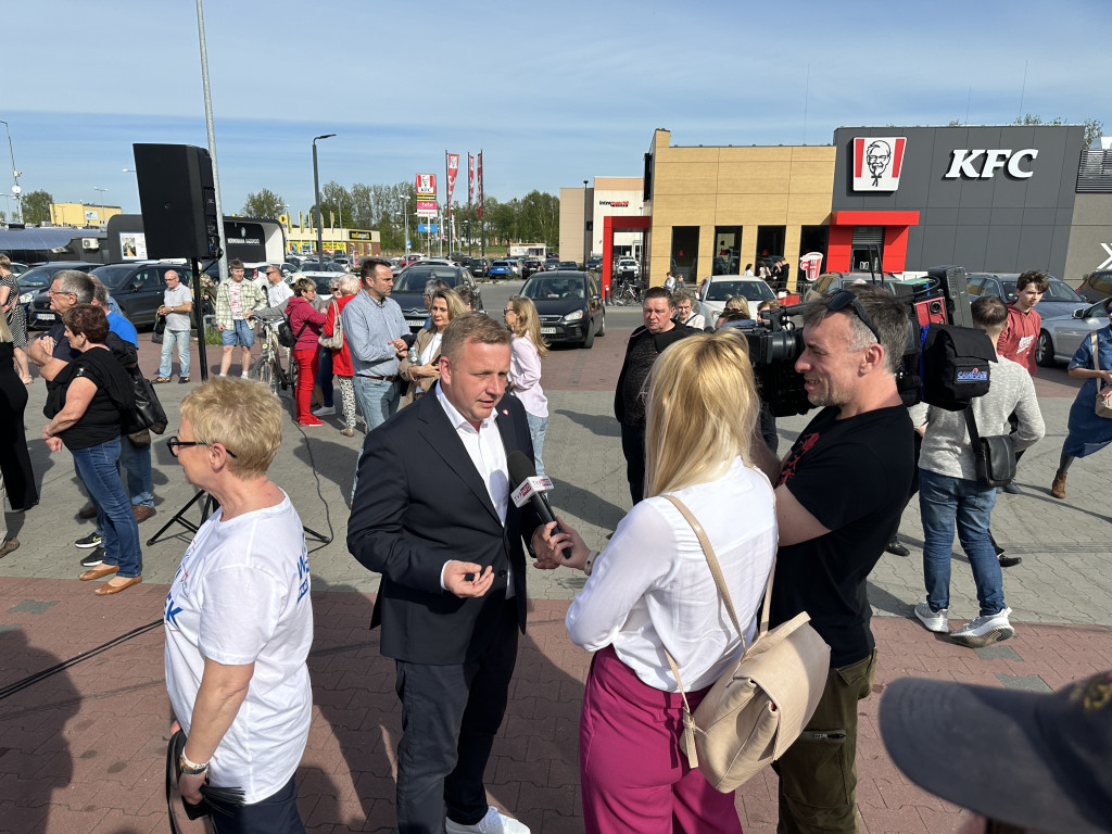 Prezydent Warszawy Rafał Trzaskowski w Radomsku