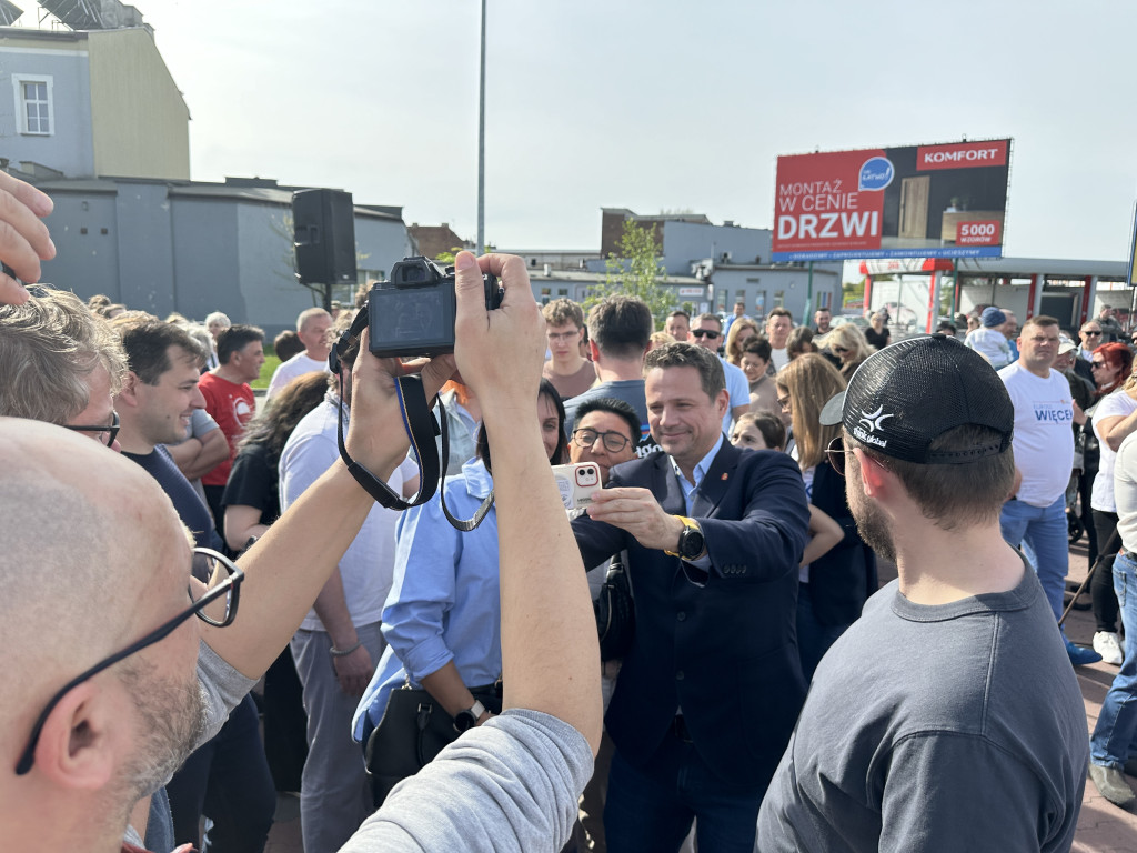 Prezydent Warszawy Rafał Trzaskowski w Radomsku