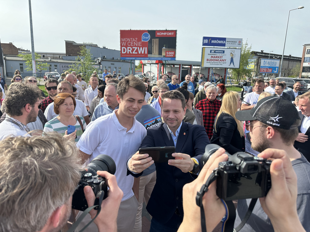 Prezydent Warszawy Rafał Trzaskowski w Radomsku