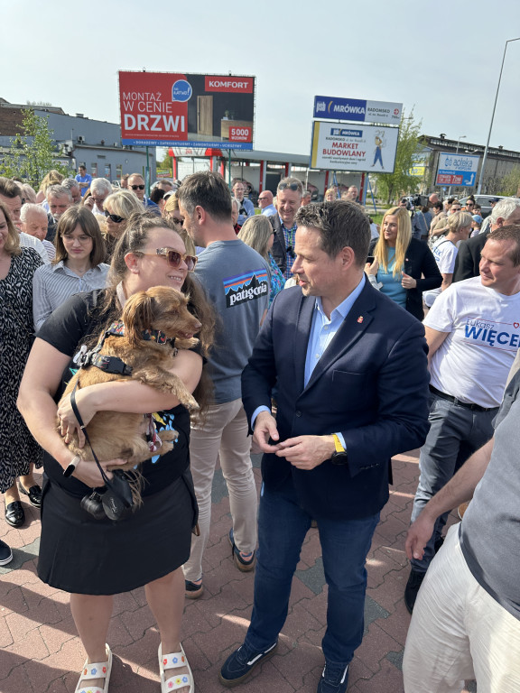 Prezydent Warszawy Rafał Trzaskowski w Radomsku