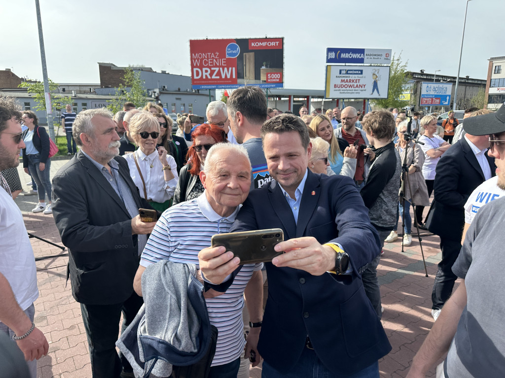 Prezydent Warszawy Rafał Trzaskowski w Radomsku