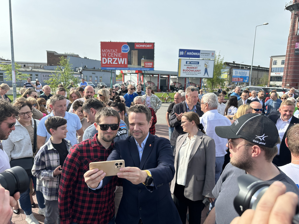 Prezydent Warszawy Rafał Trzaskowski w Radomsku