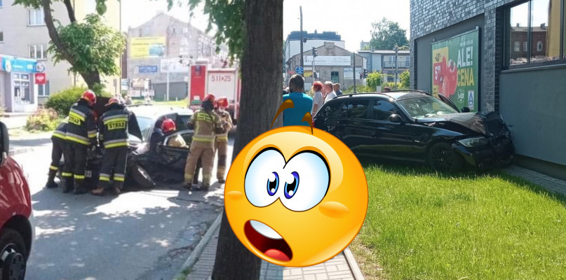 fot: wypadek przy Aldi w Radomsku