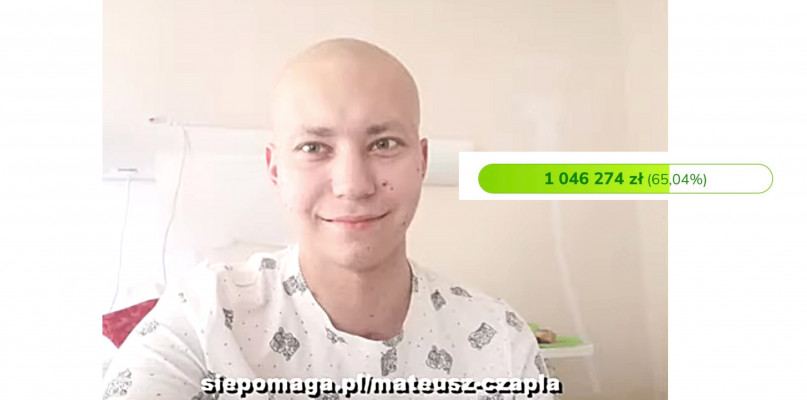 MILION złotych już zebrany, jeszcze pół miliona do celu. Mateusz Czapla i jego wal
