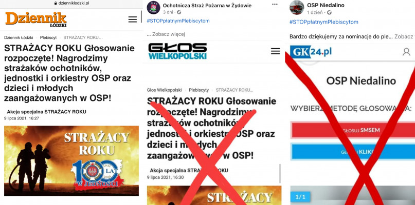fot: Ochotnicze Straże Pożarne zachęcają do pomagania - nie głosowania w komercyjnych plebiscytach 