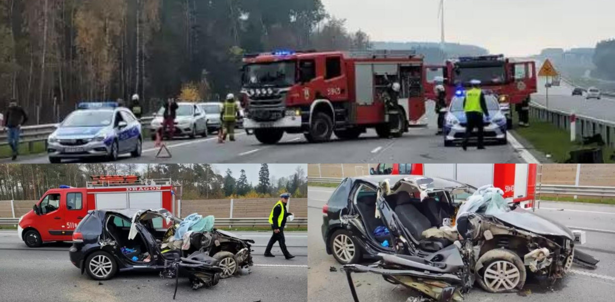 fot: kolejny śmiertelny wypadek na A1 pod Radomskiem