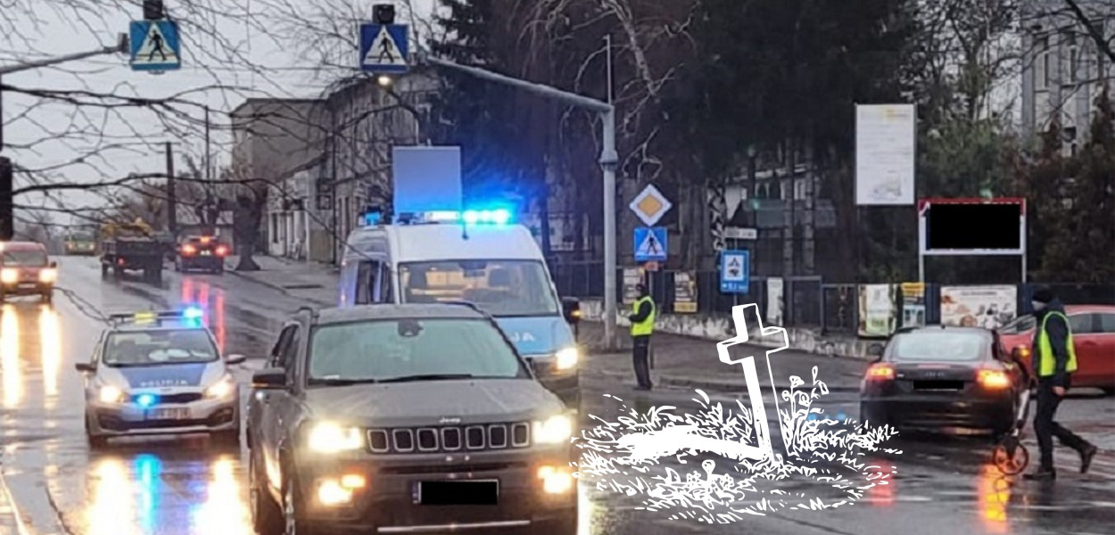 fot: wypadek w Przedborzu. Ofiara tragicznego wypadku zmarła. 