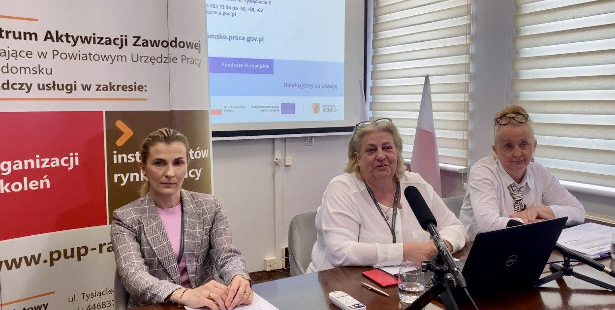 fot: briefing prasowy w Powiatowym Urzędzie Pracy w Radomsku