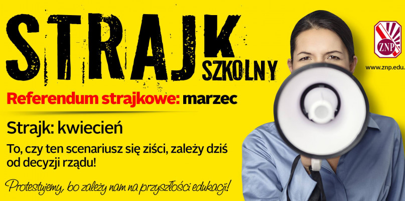Strajk od 8 kwietnia do odwołania // fot. ZNP // spotradomsko.pl