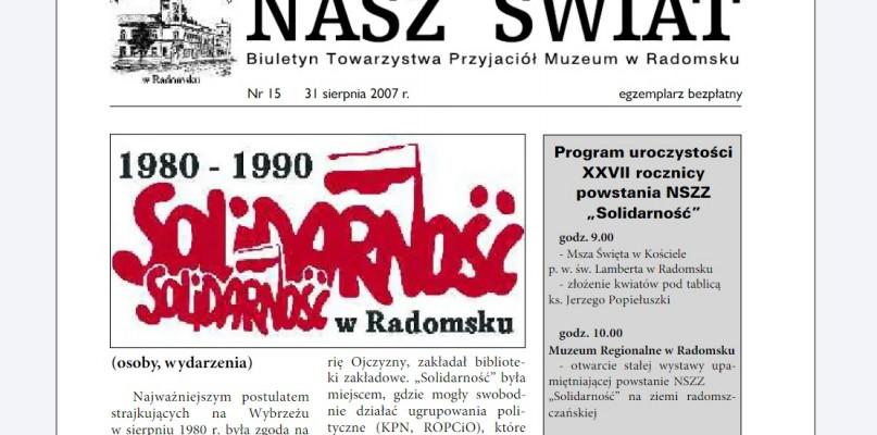 fot: Biuletyn 'Nasz Świat" Radomsko