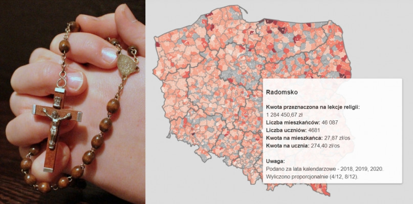fot: ile płacisz za lekcje religii w Radomsku i gminach powiatu radomszczańskiego? Dowiesz się ze strony Cena Religii, której twórcy zbadali sprawę u źródła.