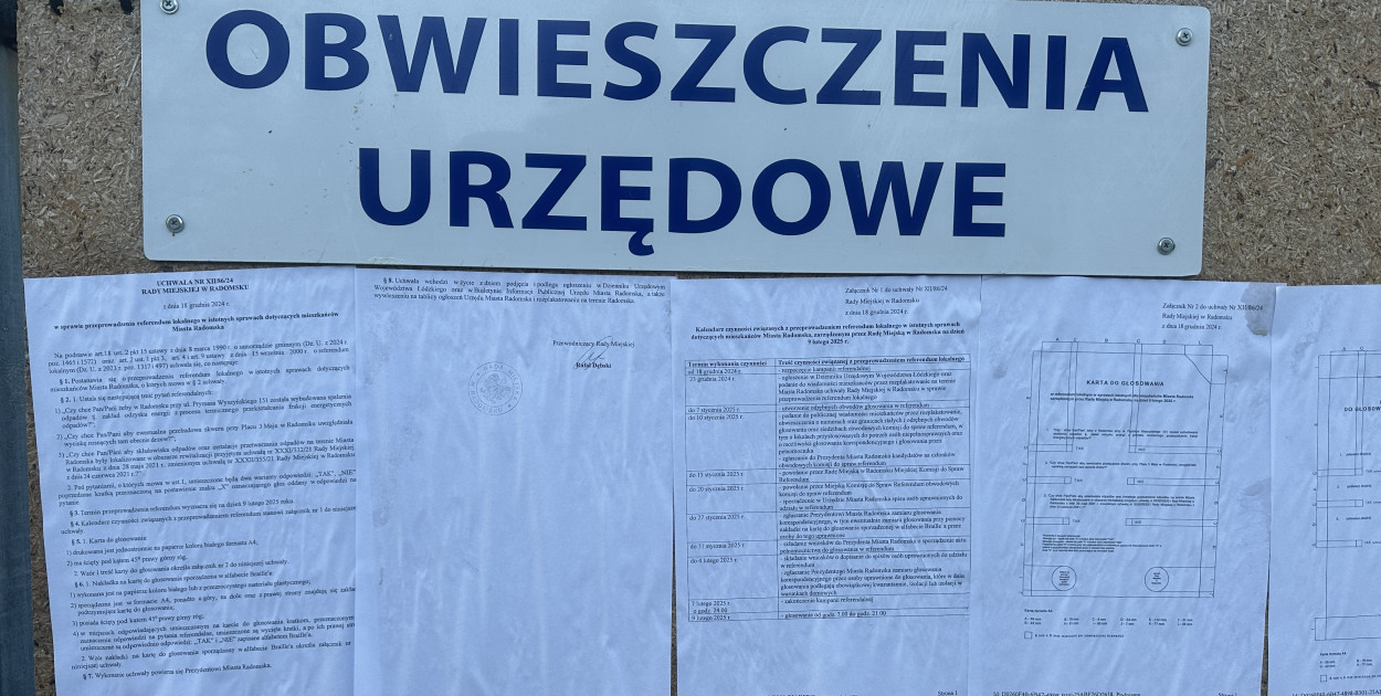 fot: tablice ogłoszeniowe na ulicach Radomska 