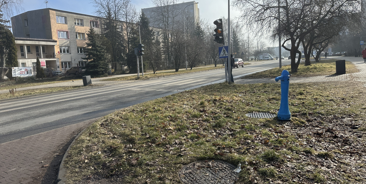 fot: przejście dla pieszych przy ulicy Piastowskiej w Radomsku