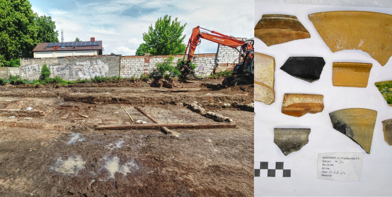 fot: archeologiczne znaleziska przy ulicy Przedborskiej w Radomsku