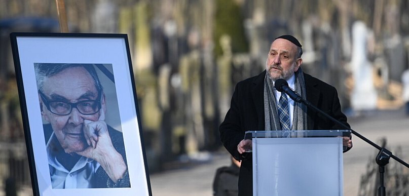 Warszawa: Marian Turski spoczął na Cmentarzu Żydowskim