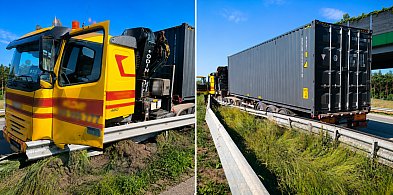 Ciężarówka uderzyła w bariery na A1. Utrudnienia w kierunku Częstochowy
