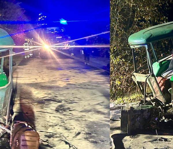 Pijany kierowca ciągnika zderzył się z ciężarówką w Maksymowie – miał 2,5 promila-25119