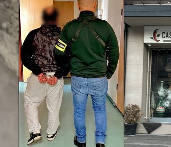 Nocą niszczył witryny sklepowe w Radomsku Kryminalni zatrzymali 38-latka-26200