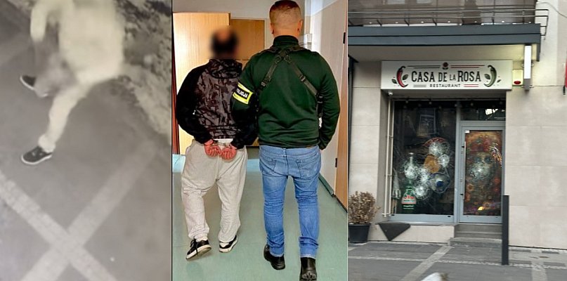 Nocą niszczył witryny sklepowe w Radomsku Kryminalni zatrzymali 38-latka - 26200