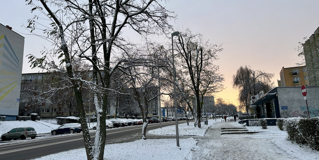 fot: ulica Piastowska w dniu 24 listopada 2025 roku, Radomsko