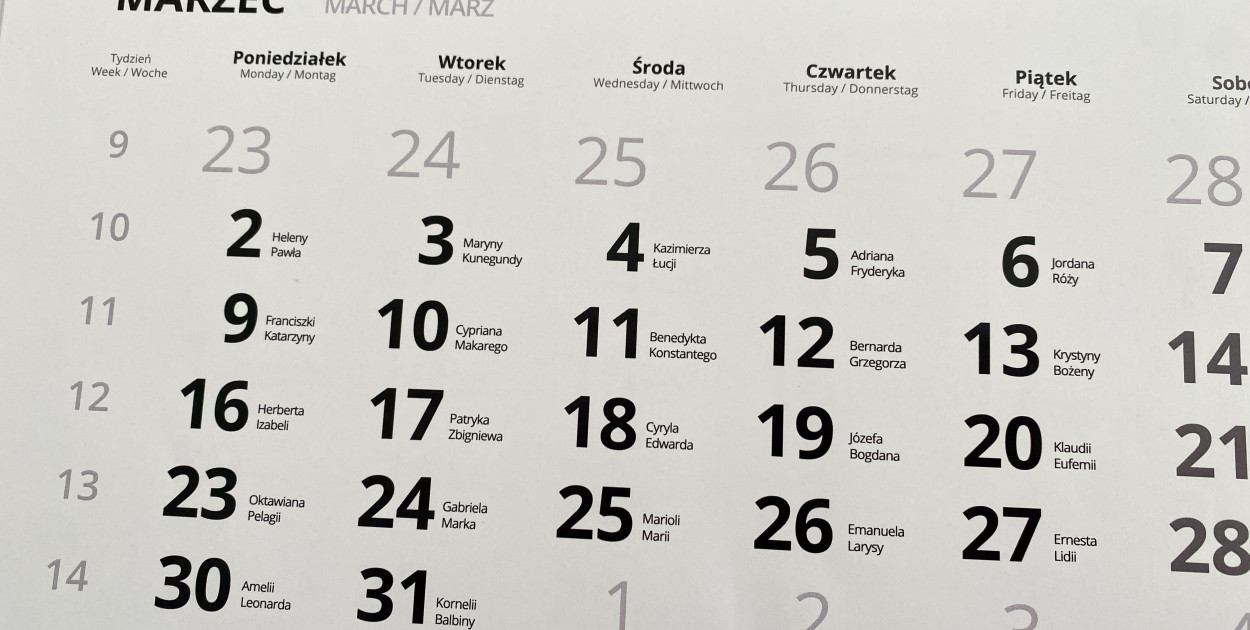 Kalendarz rocznic od 2 do 8 marca