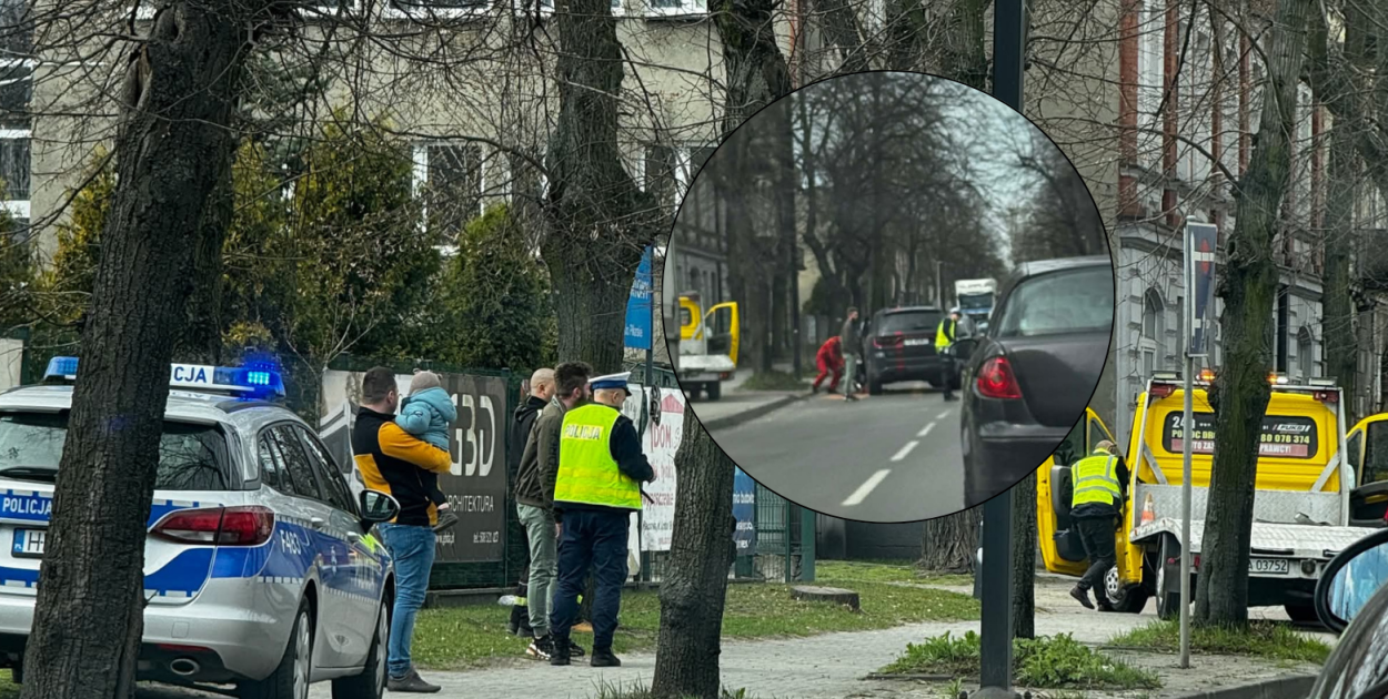 Policja wyjaśnia okoliczności kolizji samochodów przy ul. Kościuszki w Radomsku