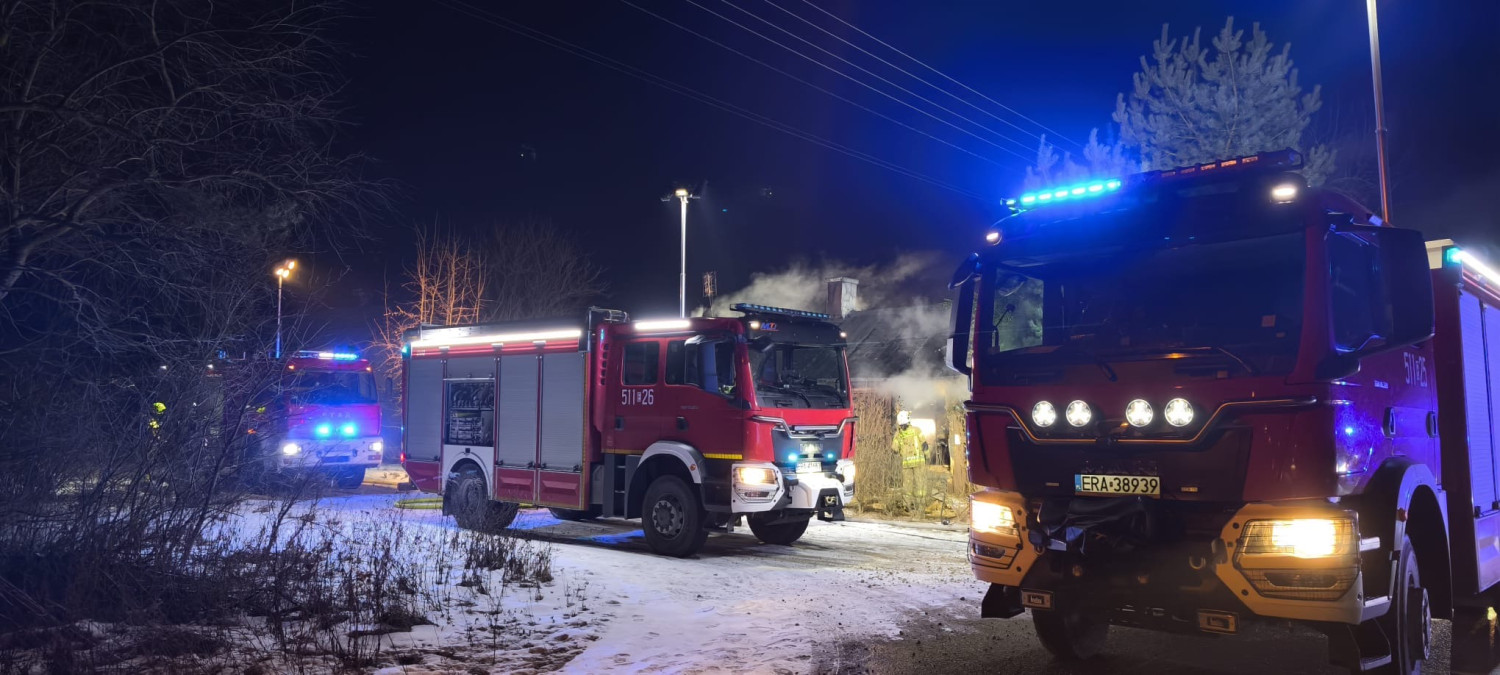 Miejsce pożaru przy ul. Traktorowej 