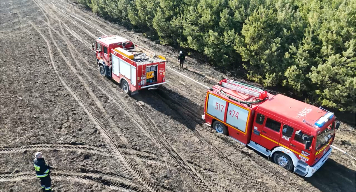 112 Radomsko PSP pożar 