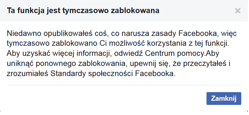 Możesz odwołać się od decyzji portalu społecznościowego, który zablokował Twoje konto // spotradomsko.pl