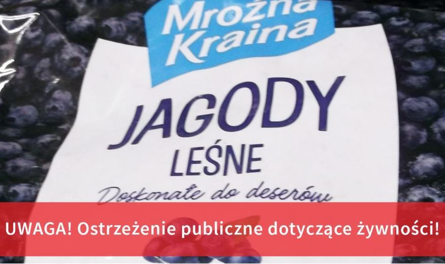 Ostrzeżenie Głównego Inspektora Sanitarnego dotyczy produktu mrożonego Mroźna Kraina 