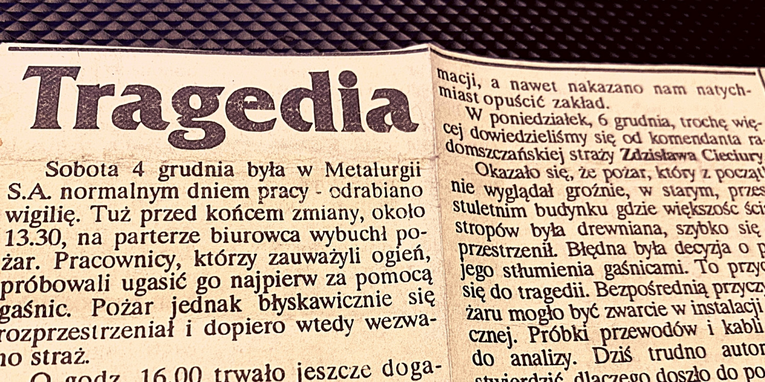 Gazeta Radomszczańska 1993 r. fragment - Grzegorz Drzewoski 