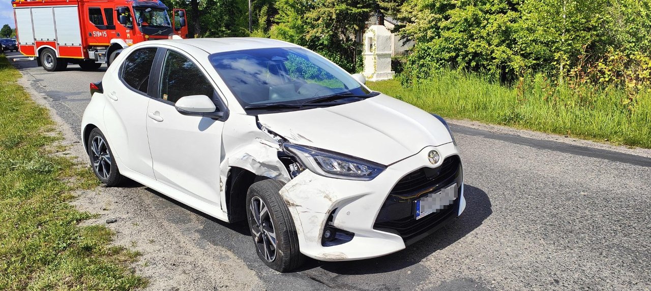 wypadek w miejscowości w gminie Dobryszyce